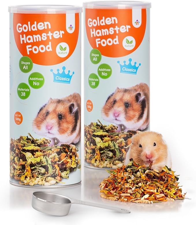 Niteangel Hamster Food & Treats Toy - Small Animal Natural Food for Syrian Golden Hamsters or Other Small-Sized Pets