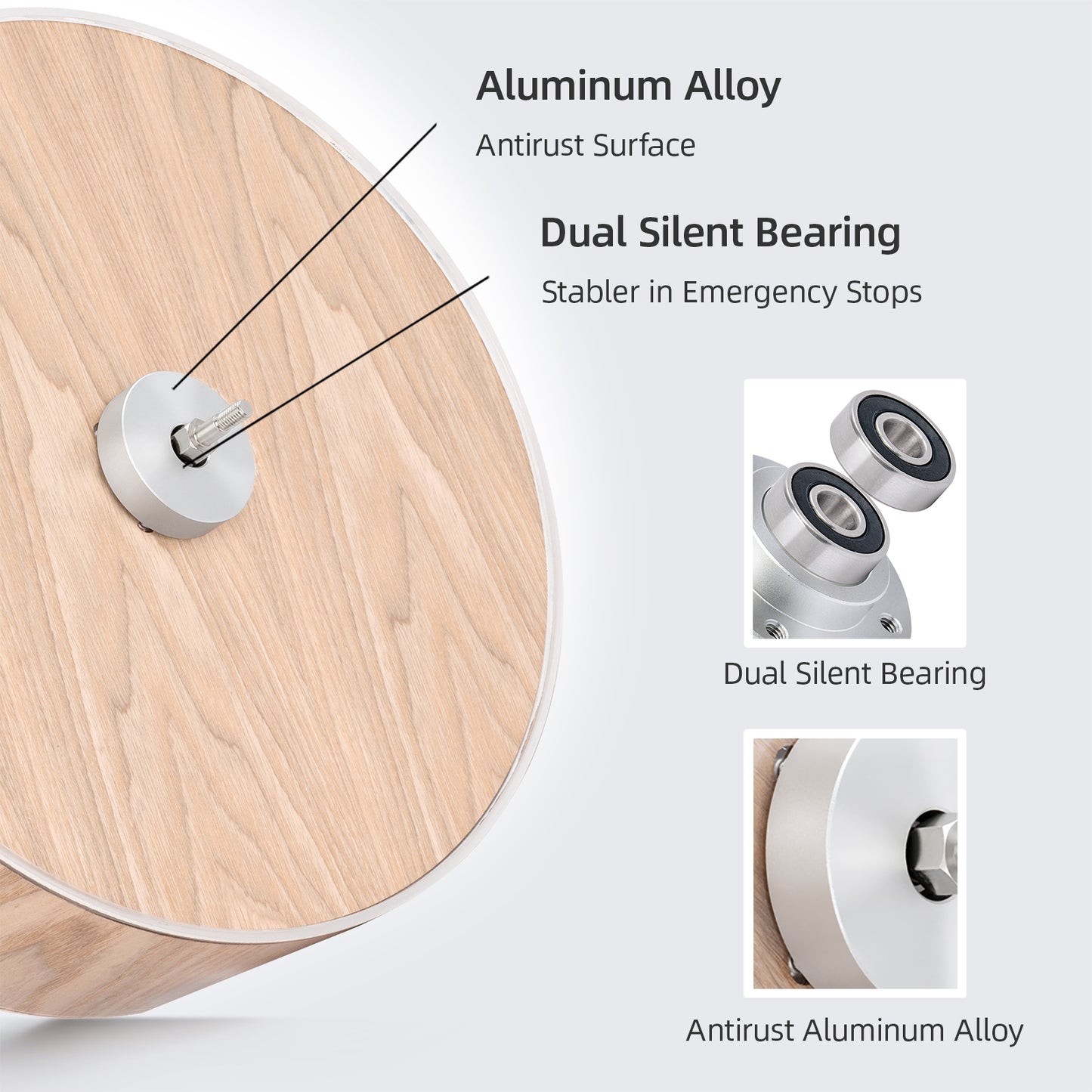 Niteangel Silent Hamster Exercise Wheel: Dual-Bearing Quiet Spinning Acrylic Hamster Running Wheel for Dwarf Hamster Gerbils Mice Degus Or Other Small Animals