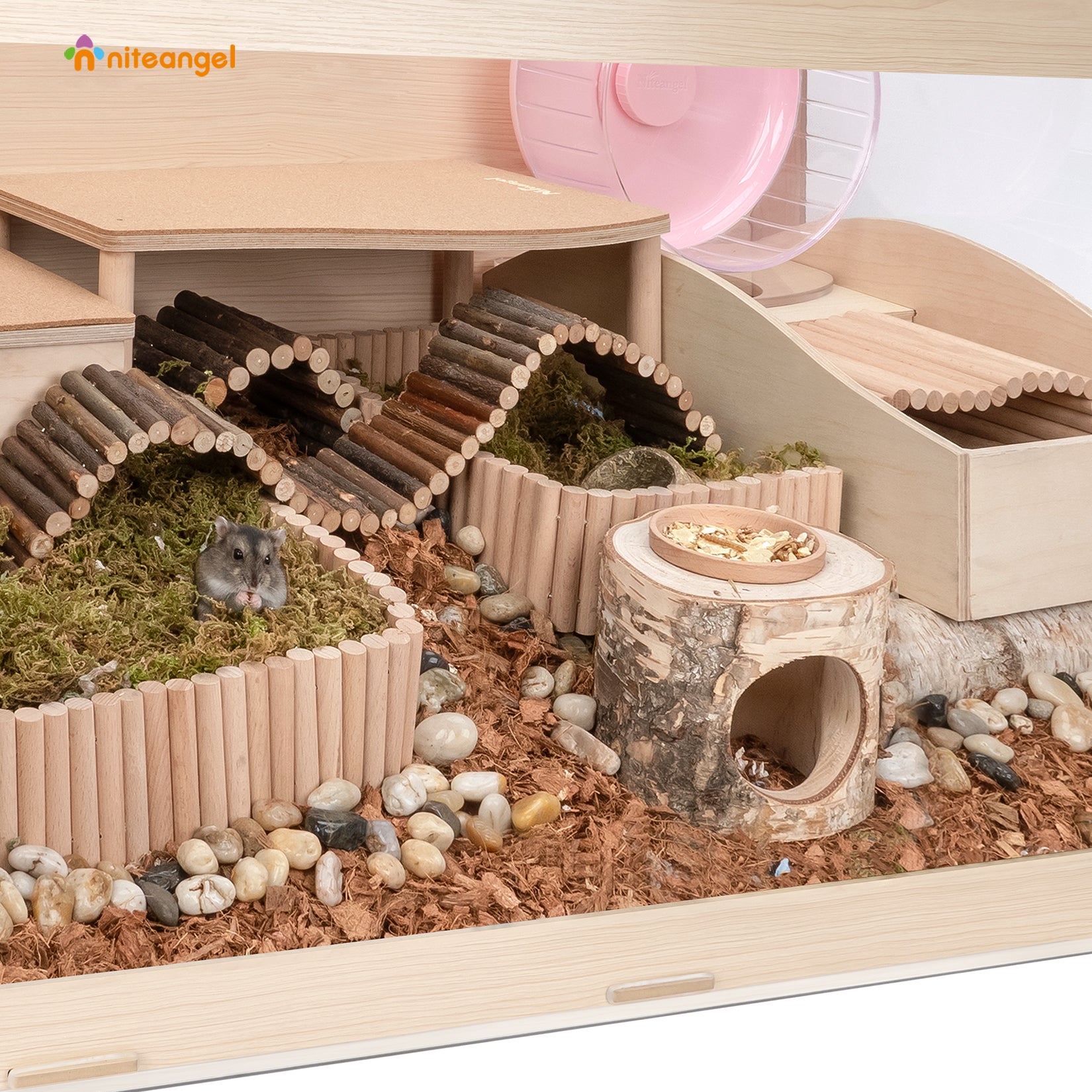 Niteangel large wooden hamster cage hotsell