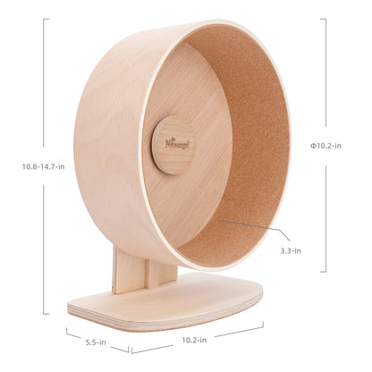 Niteangel Wooden Hamster Exercise Wheel:- Silent Hamster Running Wheel for Hamsters Gerbil Mice and Other Similar-Sized Small Pets