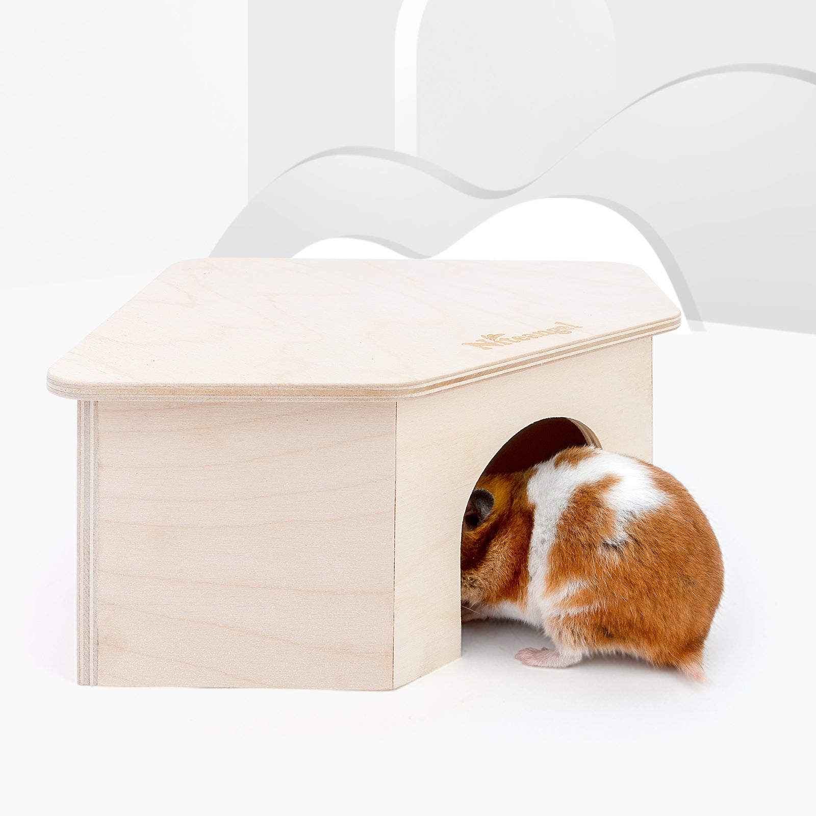 Niteangel Birch Chamber-Maze Hamster Hideout〔Triangle-Shaped Hamster H ...